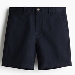 H&M Navy Regular Fit Cotton Coupe Standard Bermuda Shorts Size 33